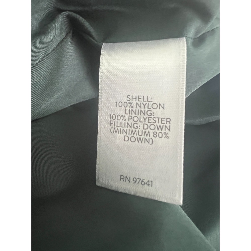 J.Jill Womens Down Long Quilted Puffer Vest Green Size M - Picture 4 of 4